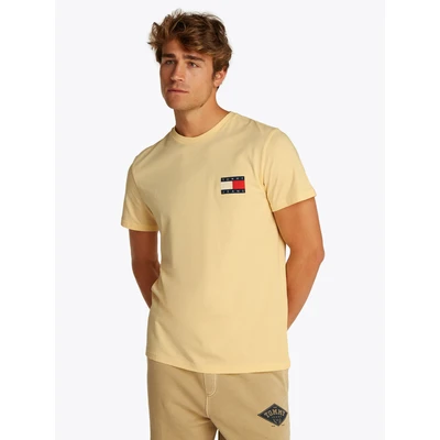 Abbildung von Tommy Jeans Essential FLAG TEE Tshirt basic, Herren, Größe: 48, Custard cream