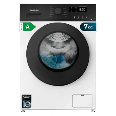 Abbildung von Cecotec Waschmaschine 7kg Frontlader Bolero Dresscode 7150 Inverter A. 1400 U/min, 12 Programme, Energieklasse A, Plus Motor, Steammax, Drum Clean, Verzögerter Start und Kindersicherung