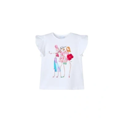 Abbildung von Mayoral T Shirt Apps für Mädchen Weiss 7 Jahre (122cm)