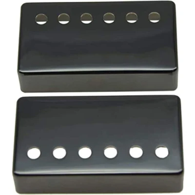 Abbildung von Dopro Set of 2 Metal Humbucker Guitar Pickup Cover Brass Covers 50mm/52mm Pole Spacing for Epiphone Les Paul Blacklack
