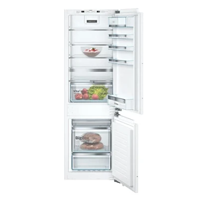 Abbildung von Bosch KIN86AFF0 Serie 6 Einbau Kühl Gefrier Kombination, 177,5 x 56cm Nische, 187L Kühlen+67L Gefrieren, Flachscharnier, Made in Germany, VitaFresh plus 2x längere Frische, NoFrost nie wieder abtauen