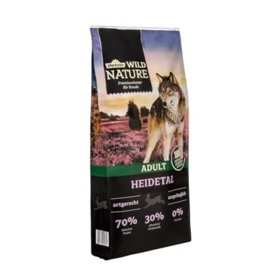 Abbildung von Dehner Wild Nature Hundefutter Heidetal, Trockenfutter getreidefrei / zuckerfrei, für ausgewachsene Hunde, Kaninchen, 12 kg