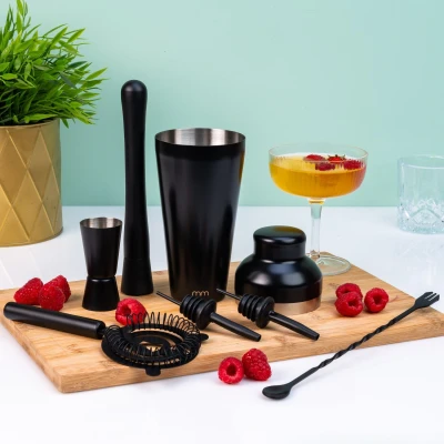 Abbildung von Mattschwarzes Cocktailshaker Set