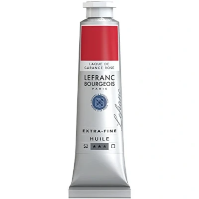 Abbildung von Lefranc Bourgeois 405064 extra feine Ölfarbe in Künstlerqualität aus hochwertigen Pigmenten, lebendige Farben, hohe Lichtechtheit, 40ml Tube Krapplack Rosa Farbton