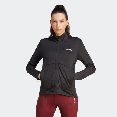 Abbildung von Adidas Terrex Multi Light FULL ZIP Fleecejacke, Damen, Größe: XL, Black