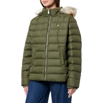 Abbildung von Tommy Jeans Curve Steppjacke TJW BASIC HOODED DOWN JACKET EXT in Großen Größen, mit Kapuze