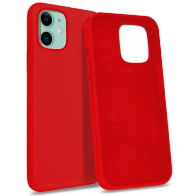 Abbildung von MyGadget Hülle kompatibel mit iPhone 11 Gummierte Handyhülle [ 3 Layer Struktur ] Schutzhülle Soft Inlay &amp; Hardcase Cover außen Rot