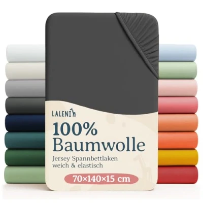 Abbildung von Spannbettlaken Atmungsaktives weiches und wärmendes Spannbettlaken, Laleni, Baumwolle, Gummizug: rundum, (1 Stück), Kinderbett, Spielgitter, Wiege oder Stubenwagen mit Rundumgummizug