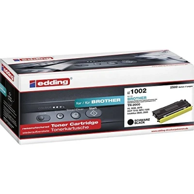 Abbildung von edding Toner schwarz kompatibel zu brother TN 2000