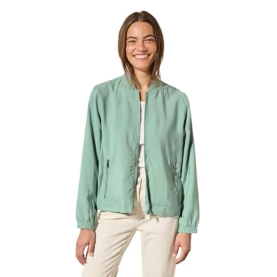 Abbildung von Cecil MIT Feiner Struktur Sweatjacke, Damen, Größe: Large, Grün