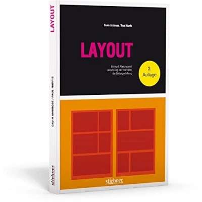 Abbildung von Layout Entwurf, Planung und Anordnung aller Elemente der Seitengestaltung (Basics Design)