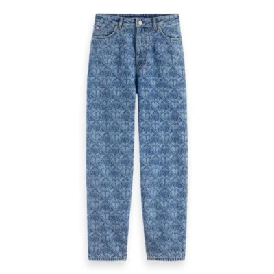 Abbildung von Scotch &amp; Soda THE TIDE Balloon WITH Longer Inseam Monogram Jeans Relaxed Fit, Damen, Größe: 27x32, Blue denim