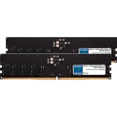 Abbildung von Arbeitsspeicher (64 GB (2 x 32 GB) DDR5, 4800 MHz, PC5 38400, 288 polig, DIMM, für PC Desktops/Motherboards