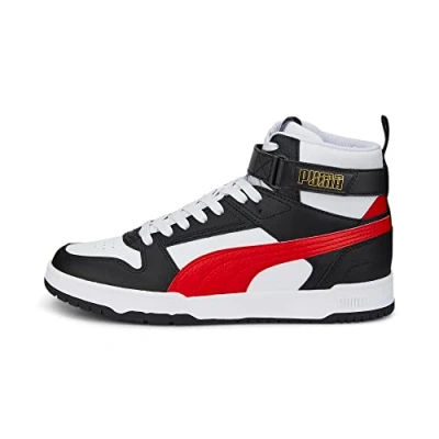 Abbildung von Puma RBD GAME Unisex Sneaker high, Größe: 37.5, White/high risk red/black/team gold Leder und lederimitat