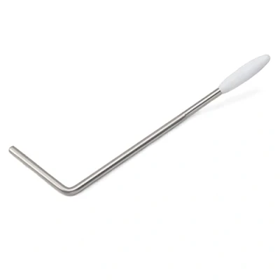Abbildung von Musiclily Ultra 5mm Edelstahl Push In Style Tremolo Arm Tremolohebel Whammy Bar für E Gitarre Korea Wilkinson Brücke, Originalfarbe mit Weißer Kappe