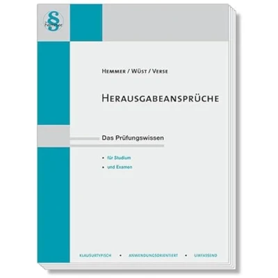 Abbildung von 13200 Skript Herausgabeansprüche: Das Prüfungswissen für Studium und Examen (Skripten Zivilrecht)