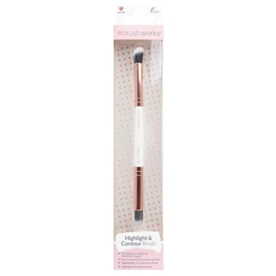 Abbildung von Brushworks Highlight und Konturpinsel, Weiß/Gold, 100 g