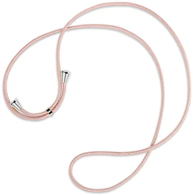 Abbildung von mtb more energy® Ersatz Band für Handykette roségold inklusive Endkappen (Silber) hochwertige Austausch Kordel Seil Kette