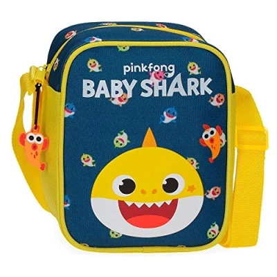 Abbildung von Baby Shark My Good Friend Umhängetasche Blau 15x19x10 cms Polyester