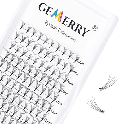 Abbildung von 6D Wimpernverlängerung Volumen Wimpern Fertig Fächer Büschelwimpern 0,07 D curl 8 14mm Mix Lash Extensions von GEMERRY (6D 0.07 Mix)