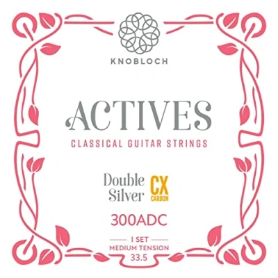 Abbildung von KNOBLOCH Strings spanische Gitarrensaiten Actives 300ADC CX Carbon mittlere Spannung 33,5 robuste Bässe Saitensatz für Flamenca und Klassik hergestellt in Spanien