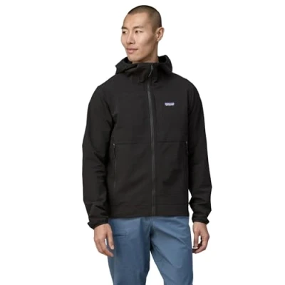 Abbildung von Patagonia Techface Hoody Softshelljacke, Herren, Größe: Small, Black