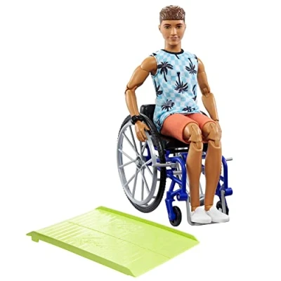 Abbildung von Barbie Fashionistas Puppe Ken mit Rollstuhl