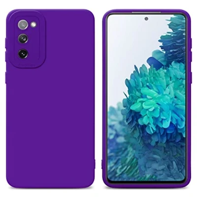Abbildung von Cadorabo Hülle kompatibel mit Samsung Galaxy S20 FE Schutzhülle TPU Silikon Case Liquid Design Kameraschutz Slim Kratzfest Weiche Gummi Rundumschutz für in Lila