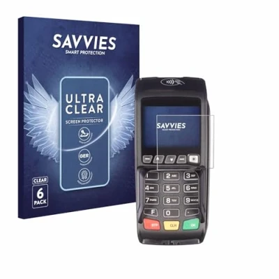 Abbildung von Savvies 6 Stück Schutzfolie für ingenico Desk/3500 Displayschutz Folie Ultra Transparent