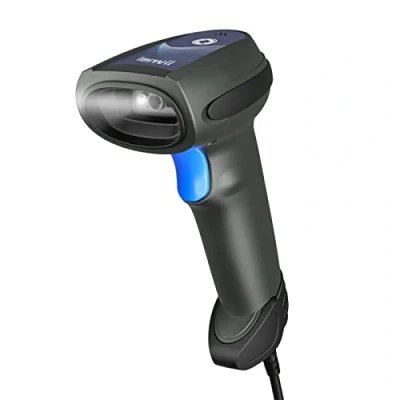 Abbildung von LENVII Handheld 2D QR Barcode Scanner,Kabelgebundener 1D CCD Leser, unterstützt das Scannen von UPC,PDF417,QR,Data Matrix Bar Code Leser für PC, Mac, Laptop