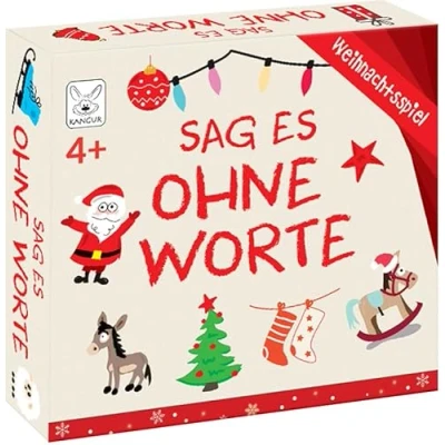Abbildung von Sag es Ohne Worte Weihnachtsspiel Brettspiele ab 4 Jahre Pantomime Spiel Kinder Kartenspiel Partyspiel Gesellschaftsspiele Kinderspiele Familienspiele Ostergeschenke 54 Karten 162 Sprüchen