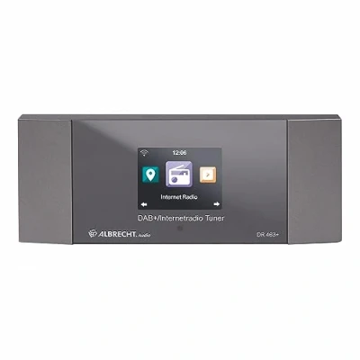 Abbildung von Albrecht DR463+ Internetradio DAB+ Adapter Digitalradio Nachrüsten für Stereo Anlagen und Radios, Musik Streaming über WLAN Smartphone