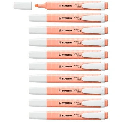 Abbildung von Textmarker STABILO swing cool Pastel 10er Pack cremige Pfirsichfarbe