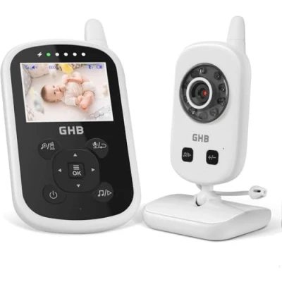 Abbildung von GHB Babyphone mit Kamera 2,4 Zoll ECO Modus Baby Monitor Nachtsicht 2X Digital Zoom Wiegenlieder