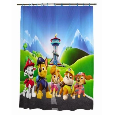 Abbildung von Franco Nickelodeon Paw Patrol Duschvorhang und Ring Set, 13 teilig, offizielles Lizenzprodukt