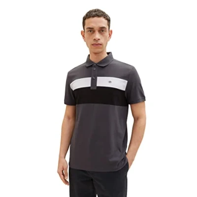 Abbildung von TOM TAILOR Herren 1037068 Poloshirt, 10899 Tarmac Grey, XL