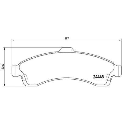 Abbildung von BREMBO P 10 009 Bremsbelagsatz mit akustischer Verschleißwarnung ohne Zubehör CHEVROLET: Trailblazer, SAAB: 9 7X SUV