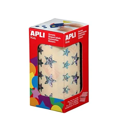 Abbildung von APLI Kids Stern 12,5 + 19,5 mm estrella Holographisch