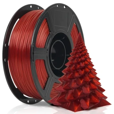 Abbildung von FLASHFORGE Xmasserie Rapid PLA Filament Aurora Rot, Hochleistungs 3D Druckerfilament max 500mm/s Druckgeschwindigkeit, Unvergleichlicher Brillanz, Funkelndem Finish und Ultraglatter Oberfläche
