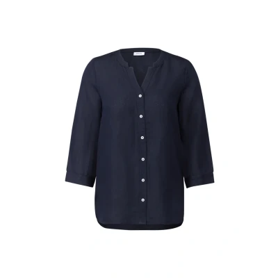 Abbildung von Cecil Damen 3411474 Leinenmix Tunika mit Knöpfen, universal Blue, X Large
