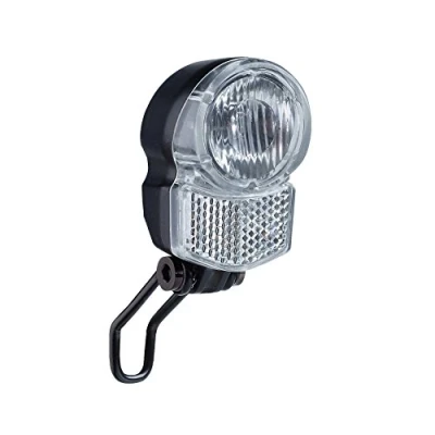Abbildung von BÜCHEL Fahrradlicht vorne mit Schalter I Dynamo Betrieb möglich 25 LUX StVZO Zulassung Fahrradlampe vorne, Fahrrad Scheinwerfer,