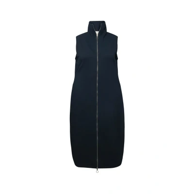 Abbildung von Ulla Popken ZIP Front Sleeveless Freizeitkleid, Damen, Größe: 46/48, Navy blue