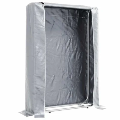 Abbildung von vidaXL Kaminholzregal Brennholzregal mit Regenschutz 100x25x150 cm Verzinkter Stahl, BxTxH:25x100x150