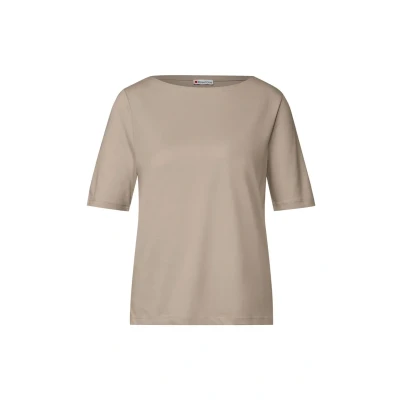 Abbildung von Street One Shirt Tshirt basic, Damen, Größe: 42, Beige