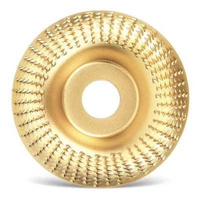Abbildung von Holz Schleifscheiben für Winkelschleifer Schruppscheiben (Ø 125 mm x 22.2 mm), Holzbearbeitungswerkzeuge Schnitzen und Schleifen von Holz, Weichholz, Hartholz (Gold)