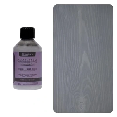 Abbildung von Littlefair&#039;s Holzlasur 250ml Innen Holz Lasur Für Natürliche Holzmaserung Wasserbasierte Wood Stain Schnell Trocknend &amp; Umweltfreundlich Farbe: Mondlichtgrau