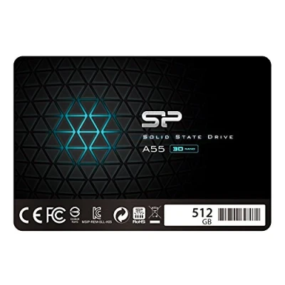 Abbildung von Silicon Power SSD 512GB 3D NAND A55 SLC Cache Performance Boost 2,5 Zoll SATA III 7mm (0,28&quot;) Interne SSD, Festkörper Laufwerk