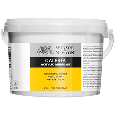 Abbildung von Winsor &amp; Newton 3055948 Gesso Weiss, 2,5 Liter Eimer, Grundierung für die Leinwand, weiß