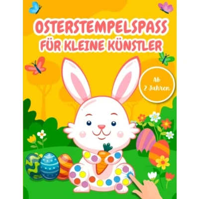 Abbildung von Osterstempelspaß für kleine Künstler: Das große Fingerstempelbuch Ostern ab 2 Jahren! Bastelbuch und Fingerfarben Stempelbuch. Fingerstempeln, Basteln, Malen Kritzeln Kinder!.