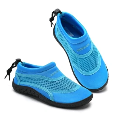 Abbildung von Wasserschuhe Kinder Jungen Mädchen Badeschuhe Kleinkind Schwimmschuhe Strandschuhe Aquaschuhe(Aqua,Größe 34)